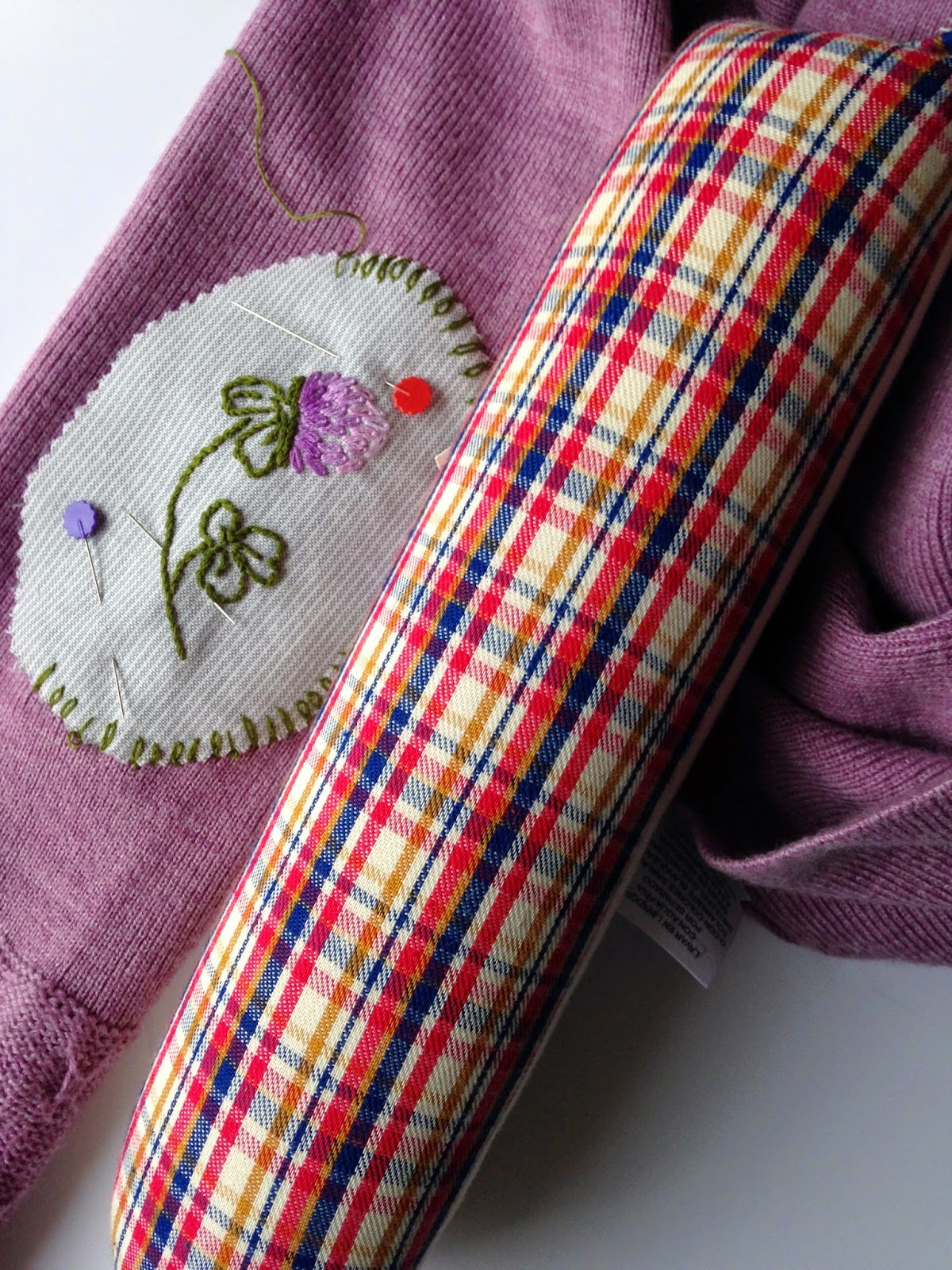 Thimblenest Thursdays embroidered elbow patch tutorial feeling